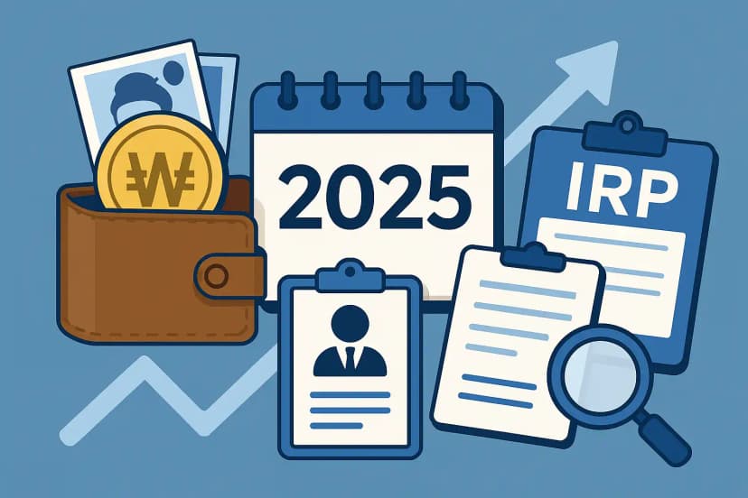2025년 퇴직금 계산법 완벽 가이드: 최저임금 10,030원 반영 및 IRP 의무화 총정리