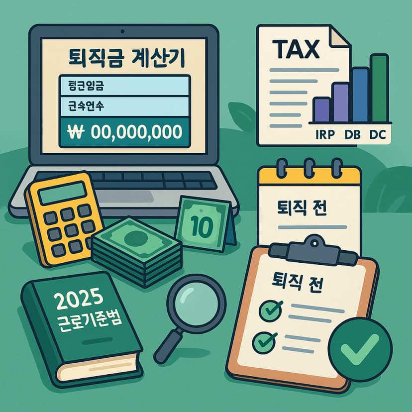 퇴직금 계산하는 방법 총정리 - 2025년 근로기준법 완벽 가이드